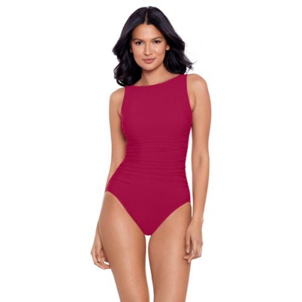 Miraclesuit Red Regatta One-Piece Swimsuit Size 8/10